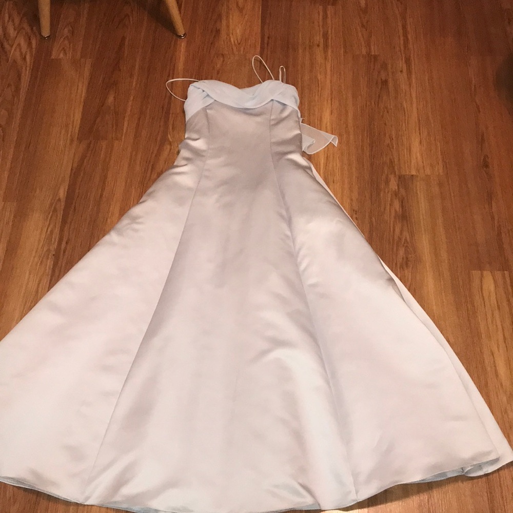 Long light blue dress